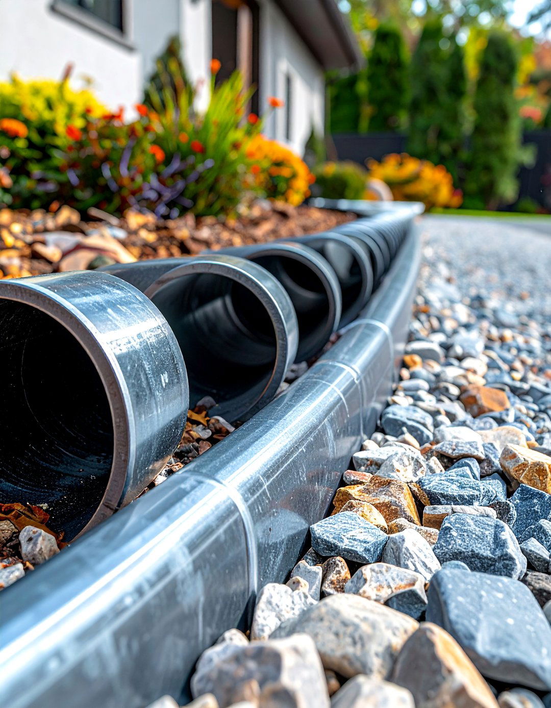 Steel Tube Edging - 25 Gravel Driveway Edging Ideas for a Polished Finish