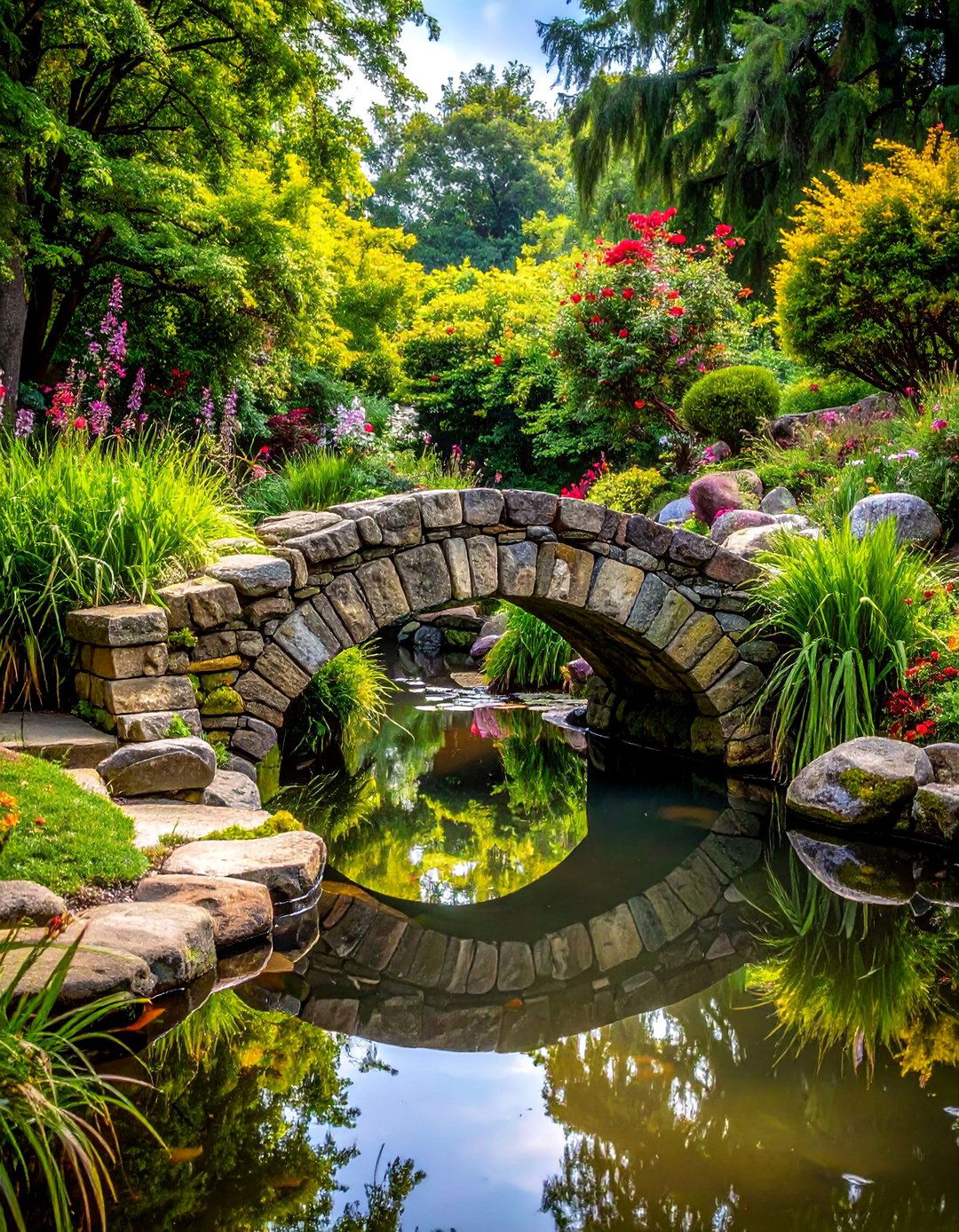 Stone Bridge Features - 40 Stone Landscaping Ideas for a Beautiful Outdoor Space