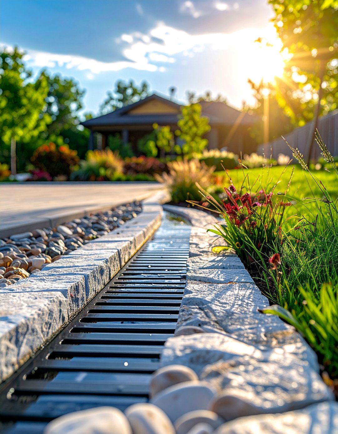 Stone Drainage Solutions - 40 Stone Landscaping Ideas for a Beautiful Outdoor Space