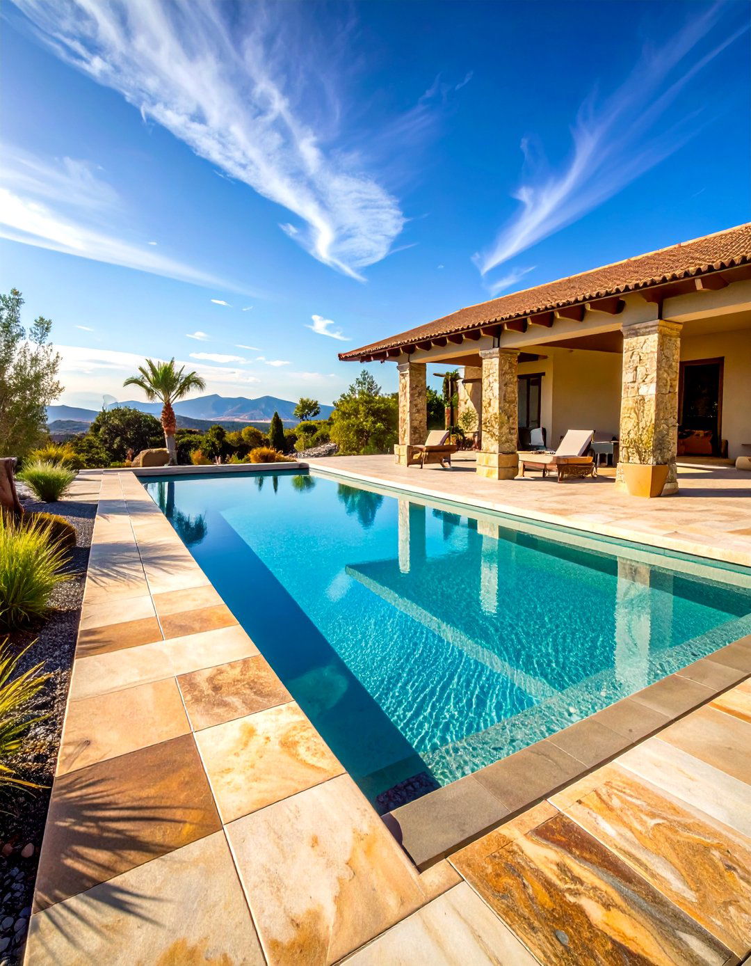 Stone Pool Decking - 40 Stone Landscaping Ideas for a Beautiful Outdoor Space