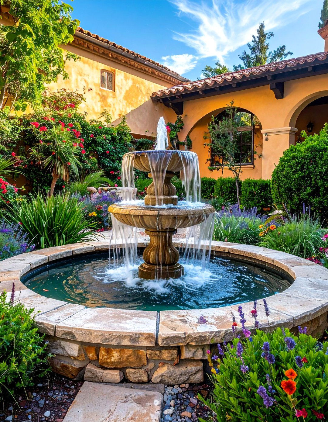 Stone Water Features - 40 Stone Landscaping Ideas for a Beautiful Outdoor Space