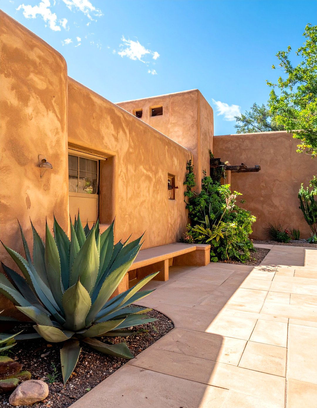 Stucco or Adobe Style Garden Walls - 20 Southwest Landscaping Ideas for Your Front Yard