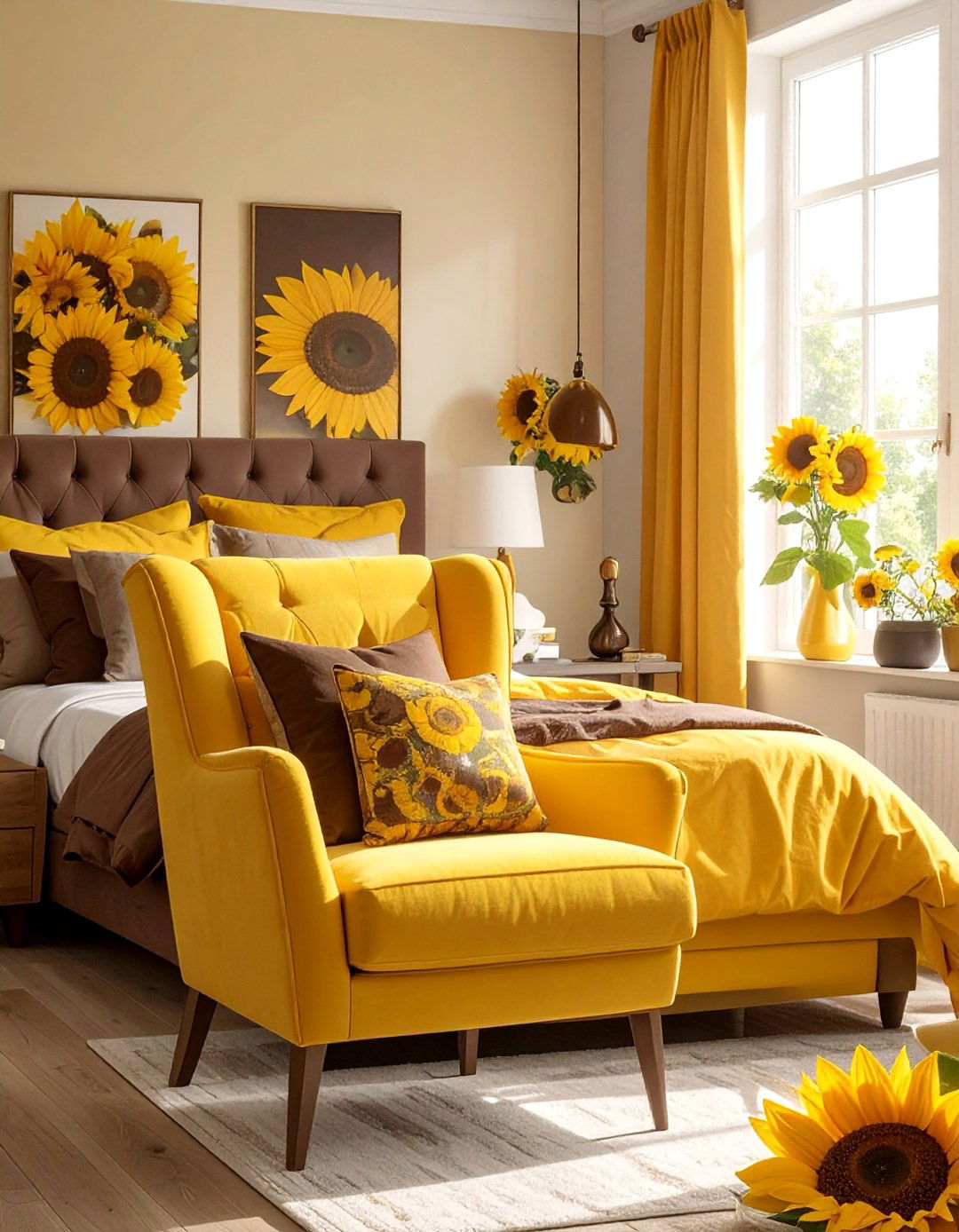 Sunflower Inspired Color Palette - 15 Sunflower Bedroom Ideas to Brighten Your Space