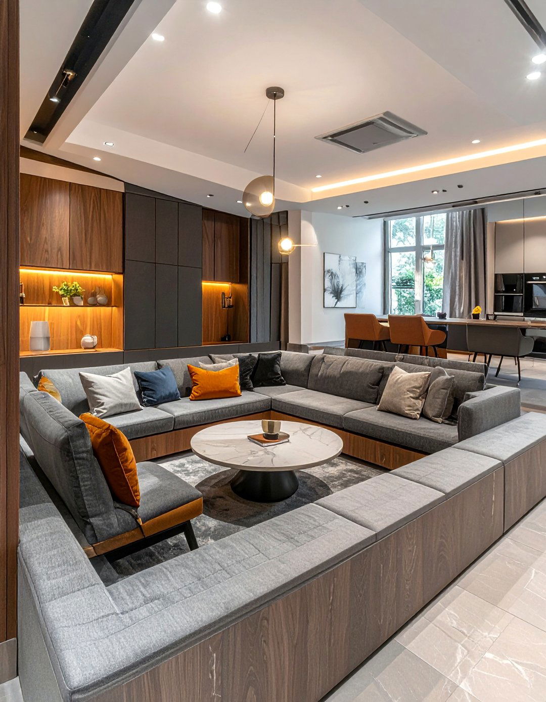 Sunken Conversation Pit Parlor Room - 15 Parlor Room Ideas to Elevate Your Home's Elegance