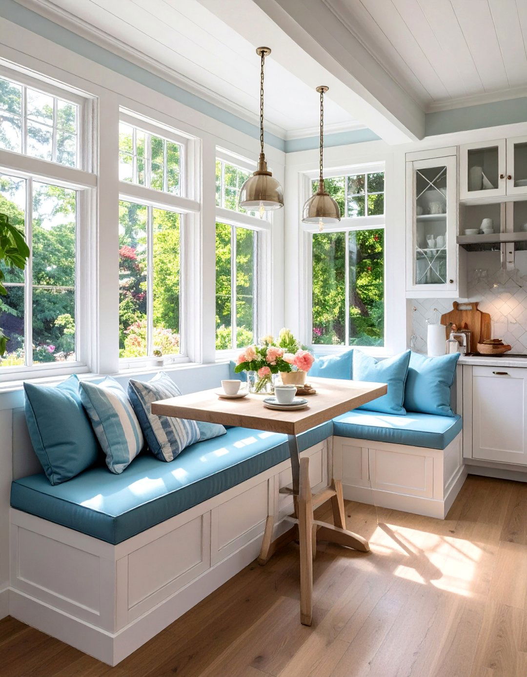 Sunroom Kitchen with a Breakfast Nook - 15 Sunroom Kitchen Ideas for a Bright and Airy Space