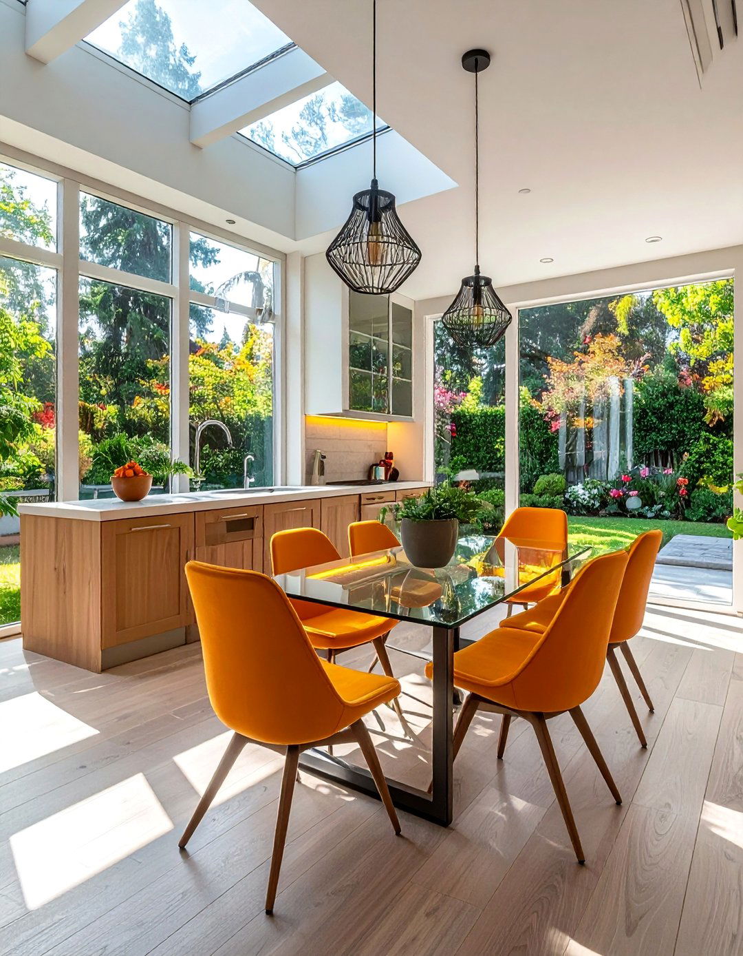 Sunroom Kitchen with an Integrated Dining Area - 15 Sunroom Kitchen Ideas for a Bright and Airy Space