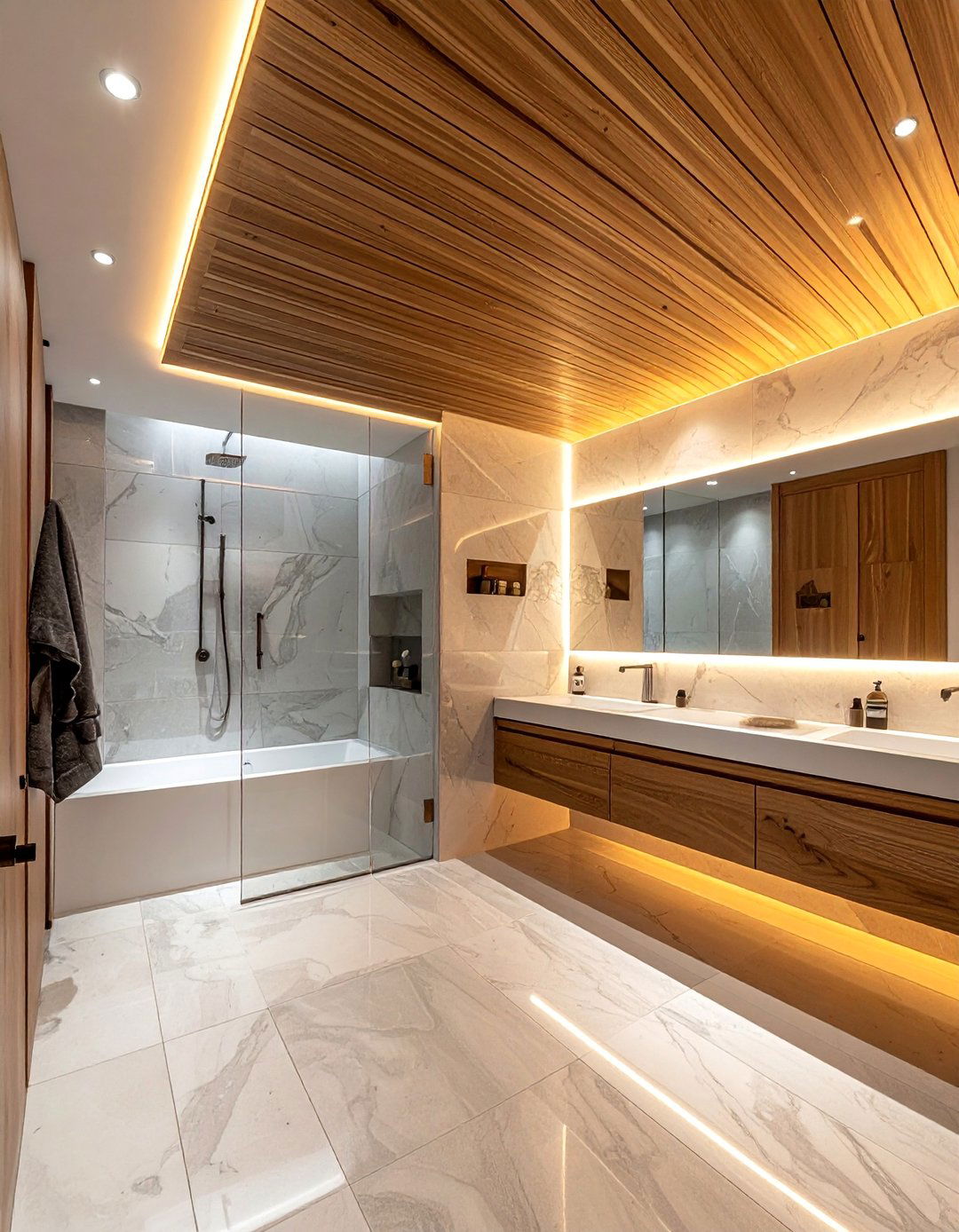 Suspended Ceiling Panels - 20 Bathroom Partition Ideas to Maximize Space and Privacy