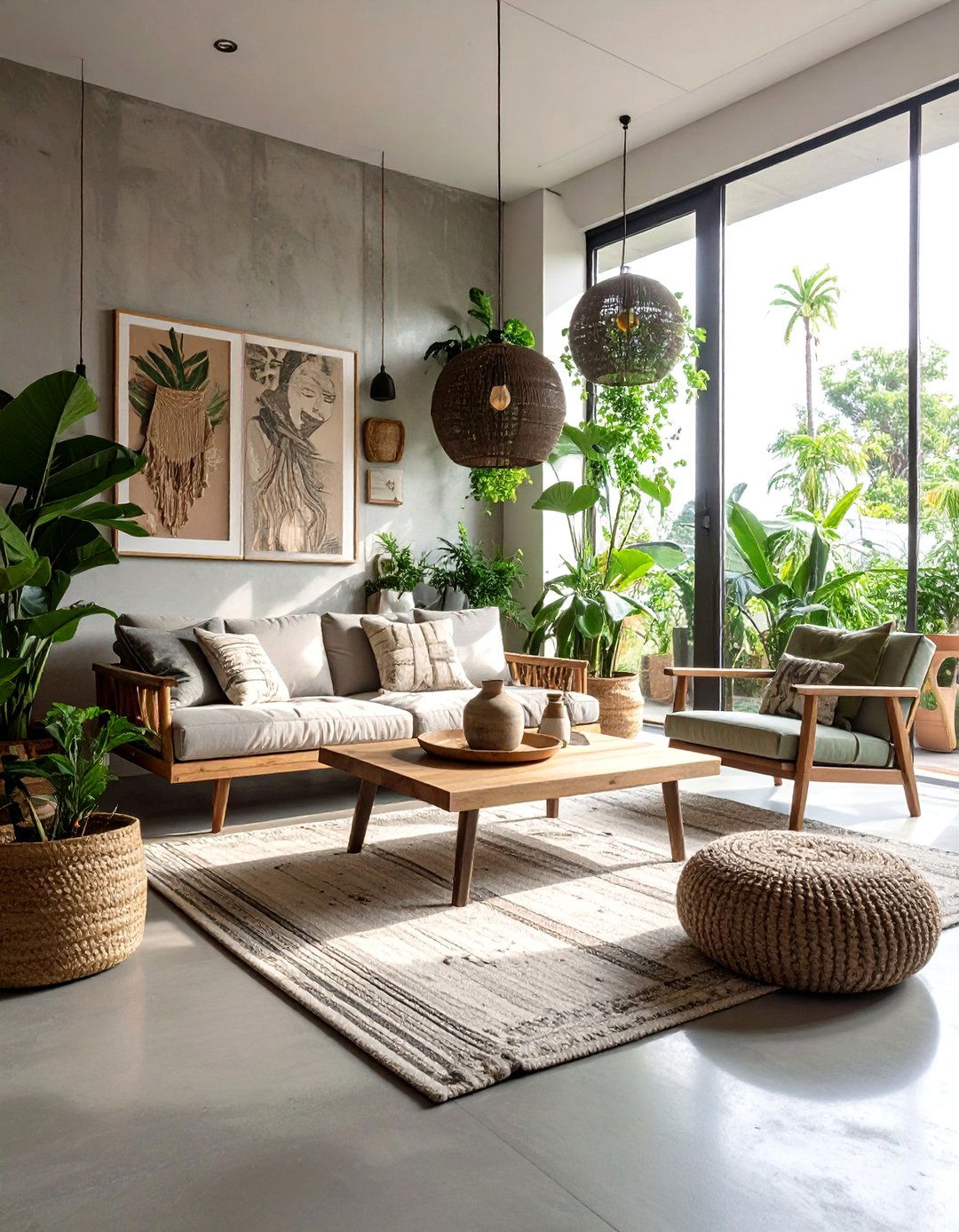 Sustainable Design Elements - 20 Concrete Floor Living Room Ideas for Modern Homes