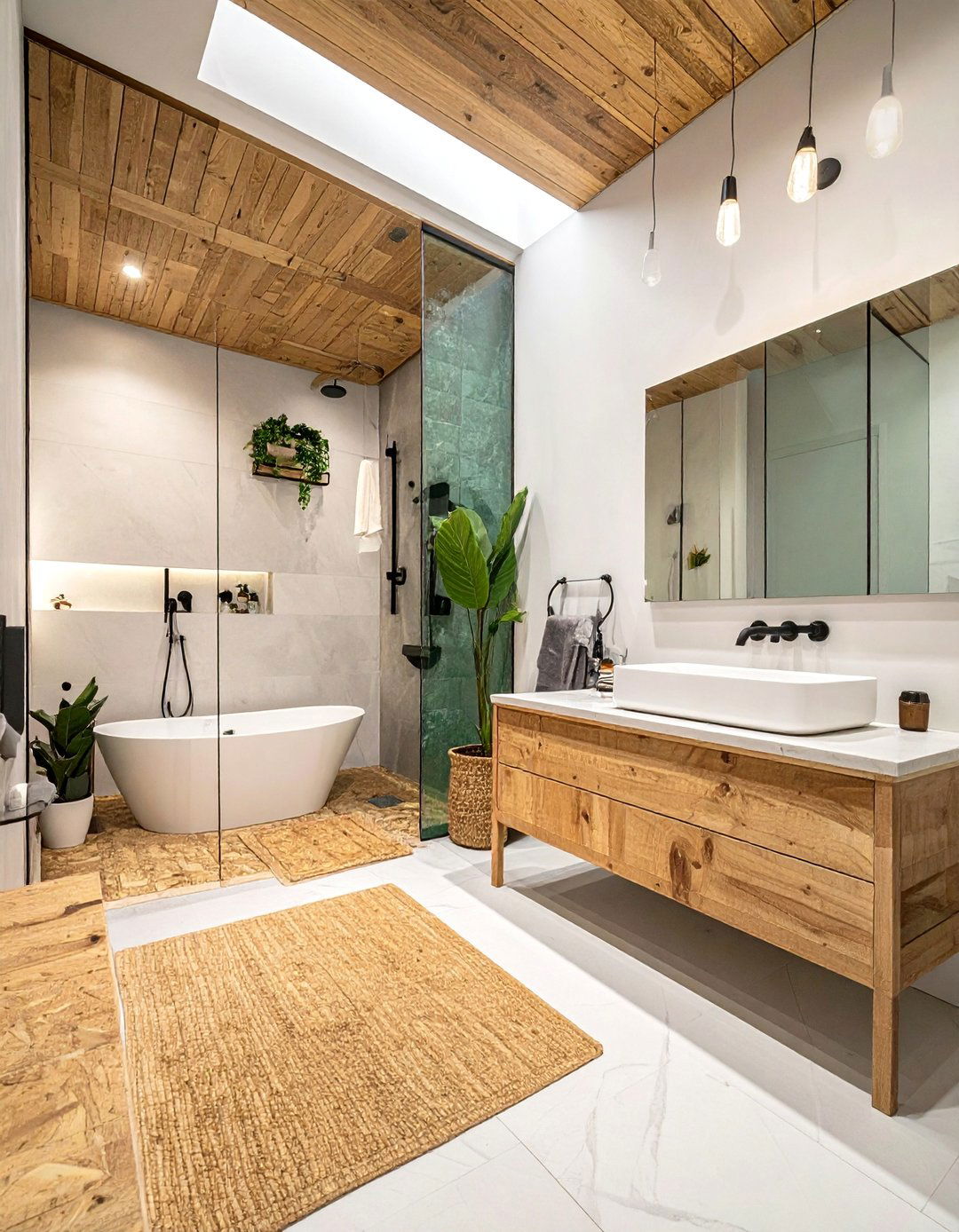 Sustainable Luxury Materials - 40 Elegant Primary Bathroom Ideas for a Luxurious Space