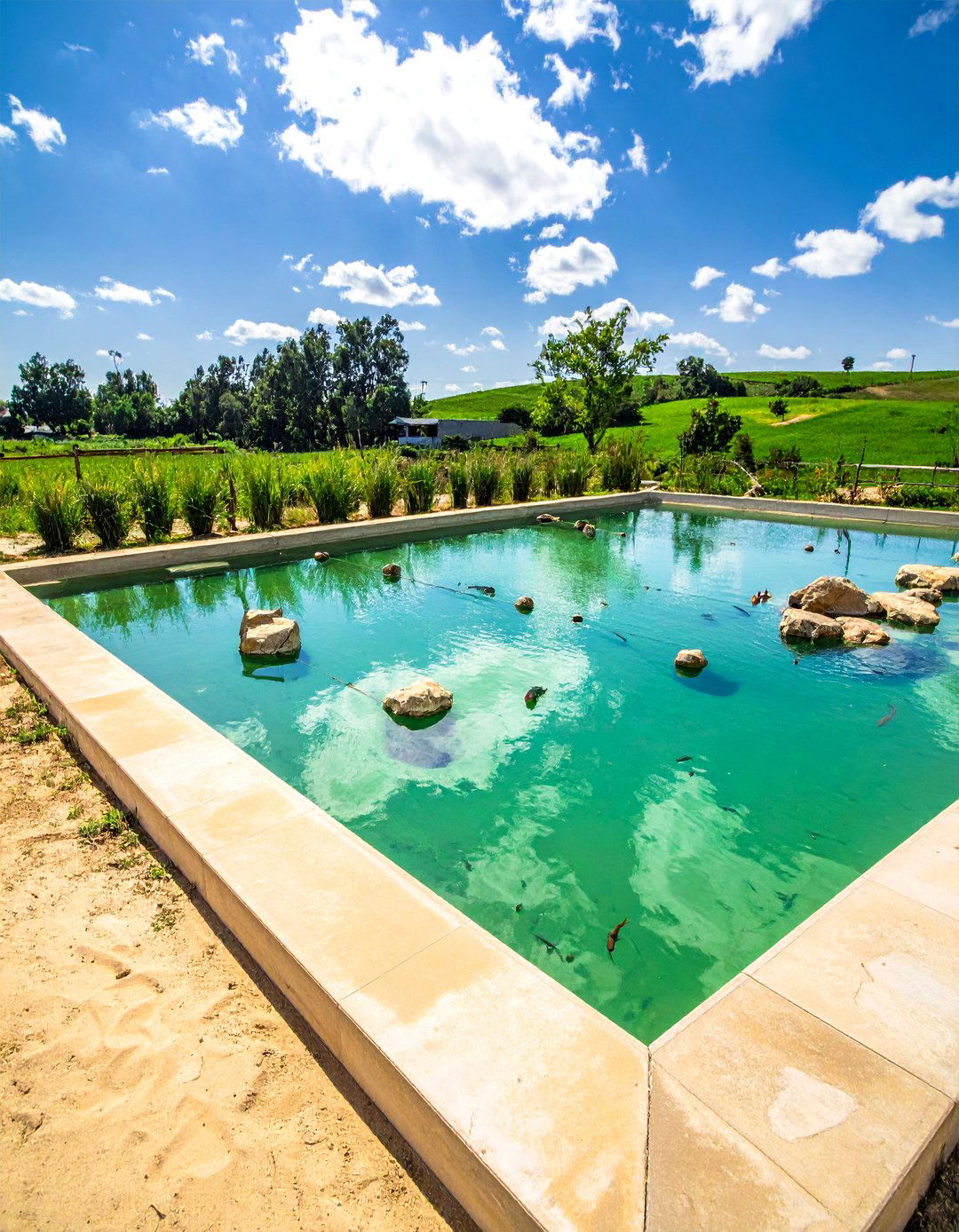 Swimming and Recreation Pond - 15 Farm Pond Ideas to Enhance Your Rural Landscape