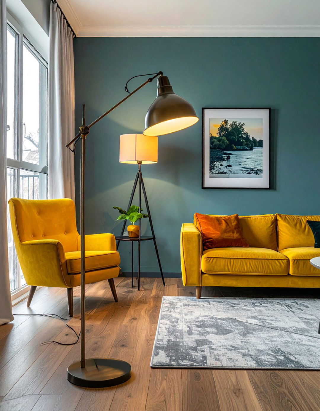 Swing Arm Floor Lamp Features - 25 Living Room Floor Lamp Ideas for Stylish Spaces