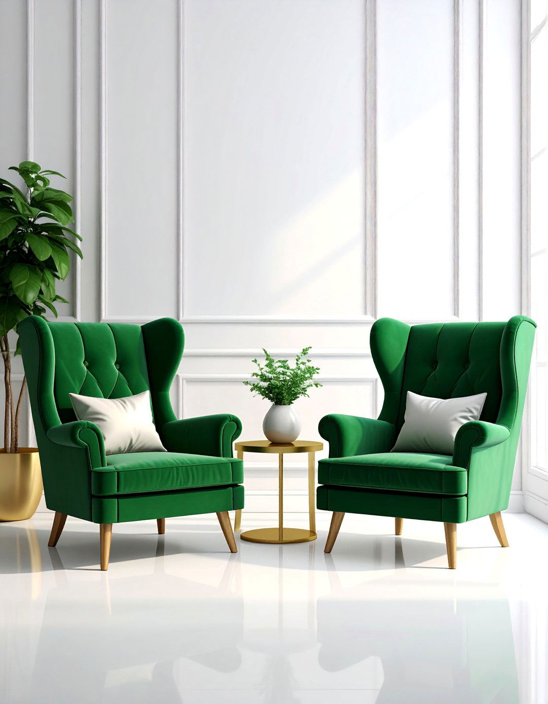 Symmetrical Living Room Accentuated by Paired Armchairs - 15 Elegant Symmetrical Living Room Ideas for Balance