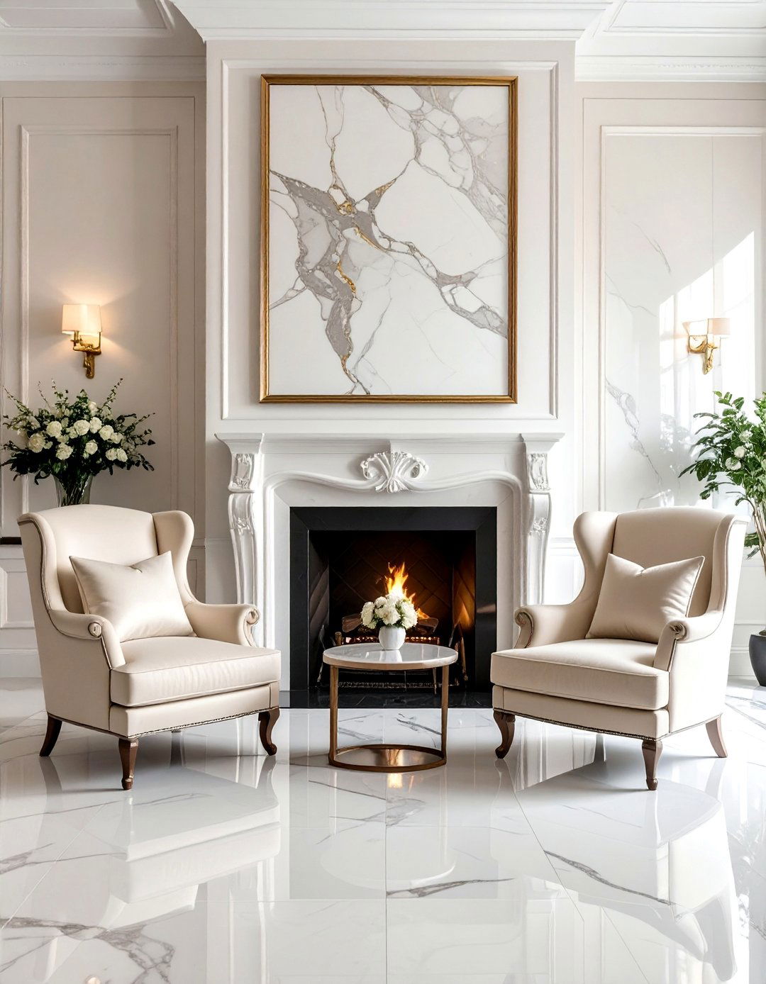 Symmetrical Living Room with a Central Fireplace Focal Point - 15 Elegant Symmetrical Living Room Ideas for Balance