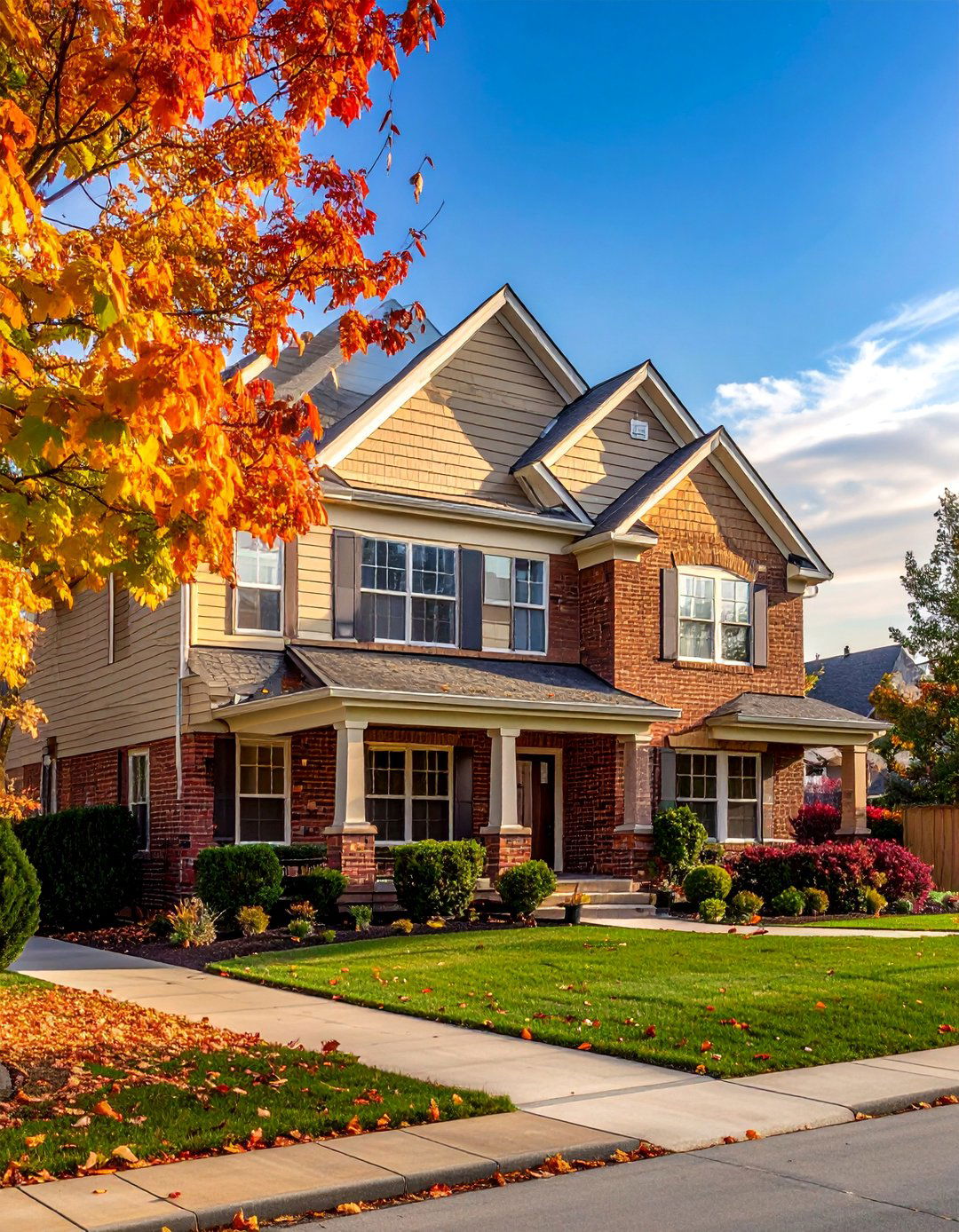 Tan Brick House with Beige Siding - 25 Beautiful Tan Brick House Color Scheme Ideas