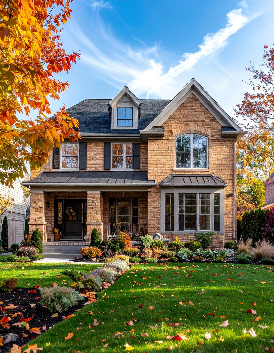 Tan Brick House with Light Gray Trim - 25 Beautiful Tan Brick House Color Scheme Ideas