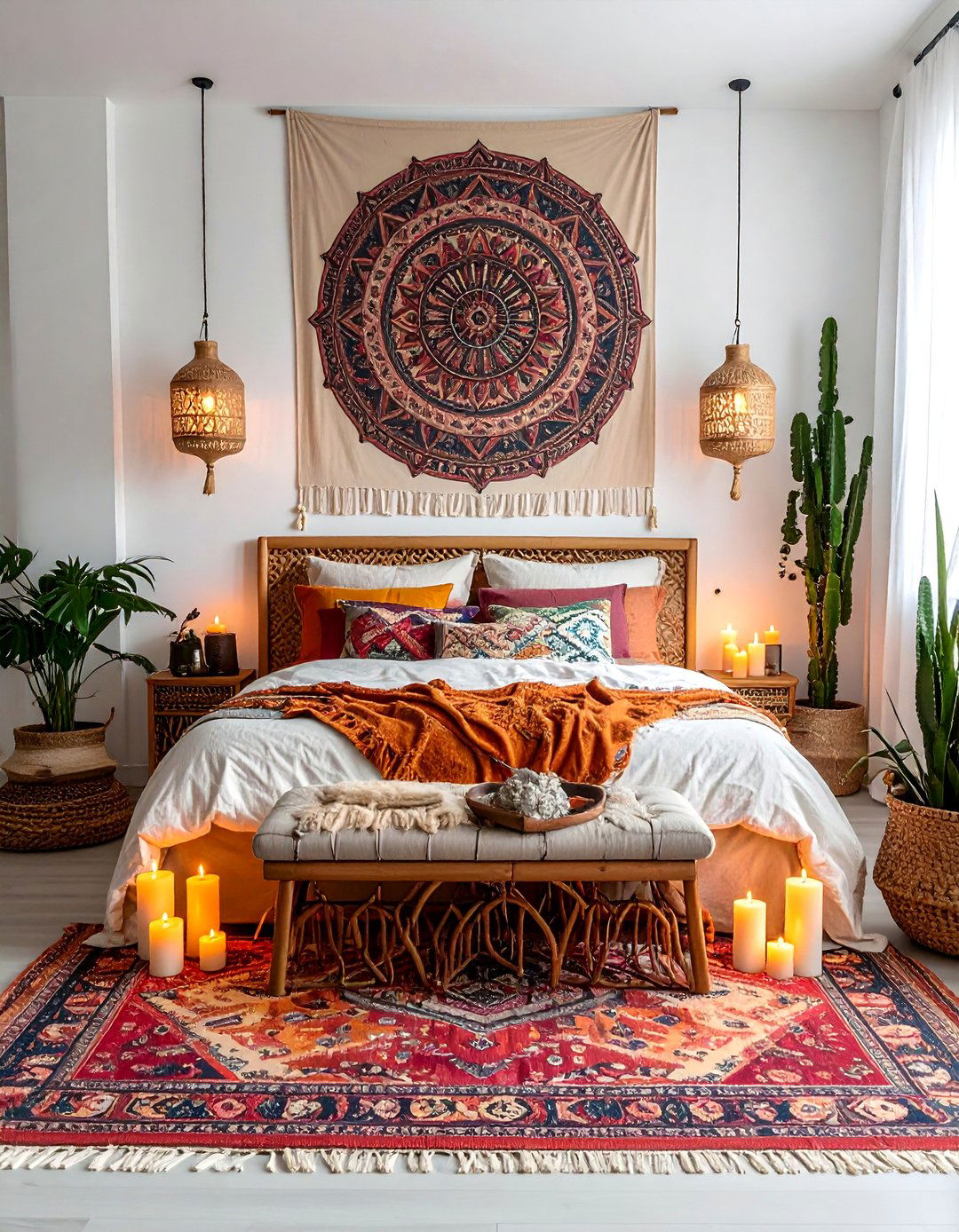 Tapestry Centered Bohemian Design - 15 Indie Room Ideas for a Unique and Eclectic Style