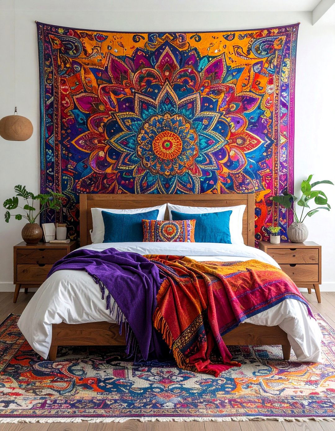 Tapestry Headboards - 25 Hippie Bedroom Ideas for a Bohemian Retreat