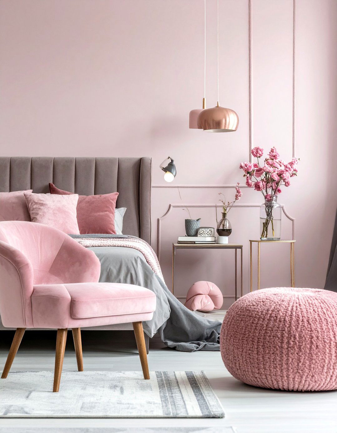 Taupe Bedroom with Blush Pink Decor - 20 Taupe Bedroom Ideas for a Calming and Cozy Retreat