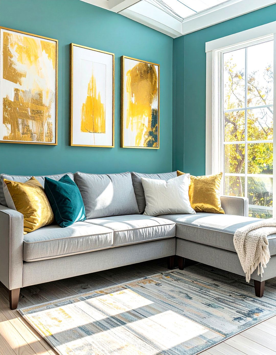 Teal Sunroom Accent Wall - 20 Sunroom Color Ideas to Brighten Your Indoor-Outdoor Space