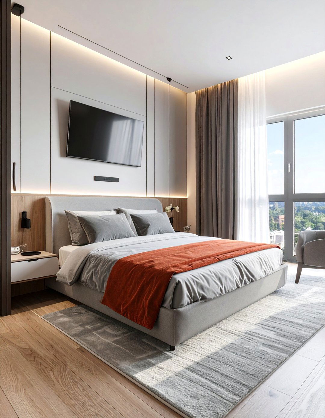 Tech Integrated Bachelor Room with Smart Features - 25 Bachelor Room Ideas for Modern Single Men