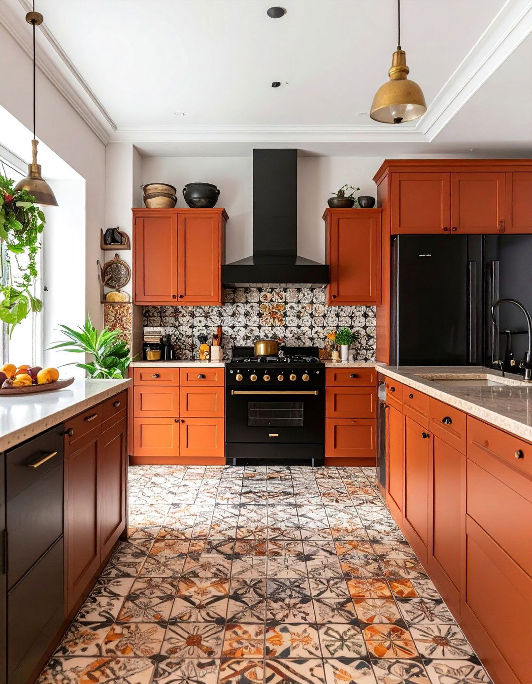 Terracotta Cabinets With Black Appliances - 20 What Color Cabinets Go With Black Appliances Ideas