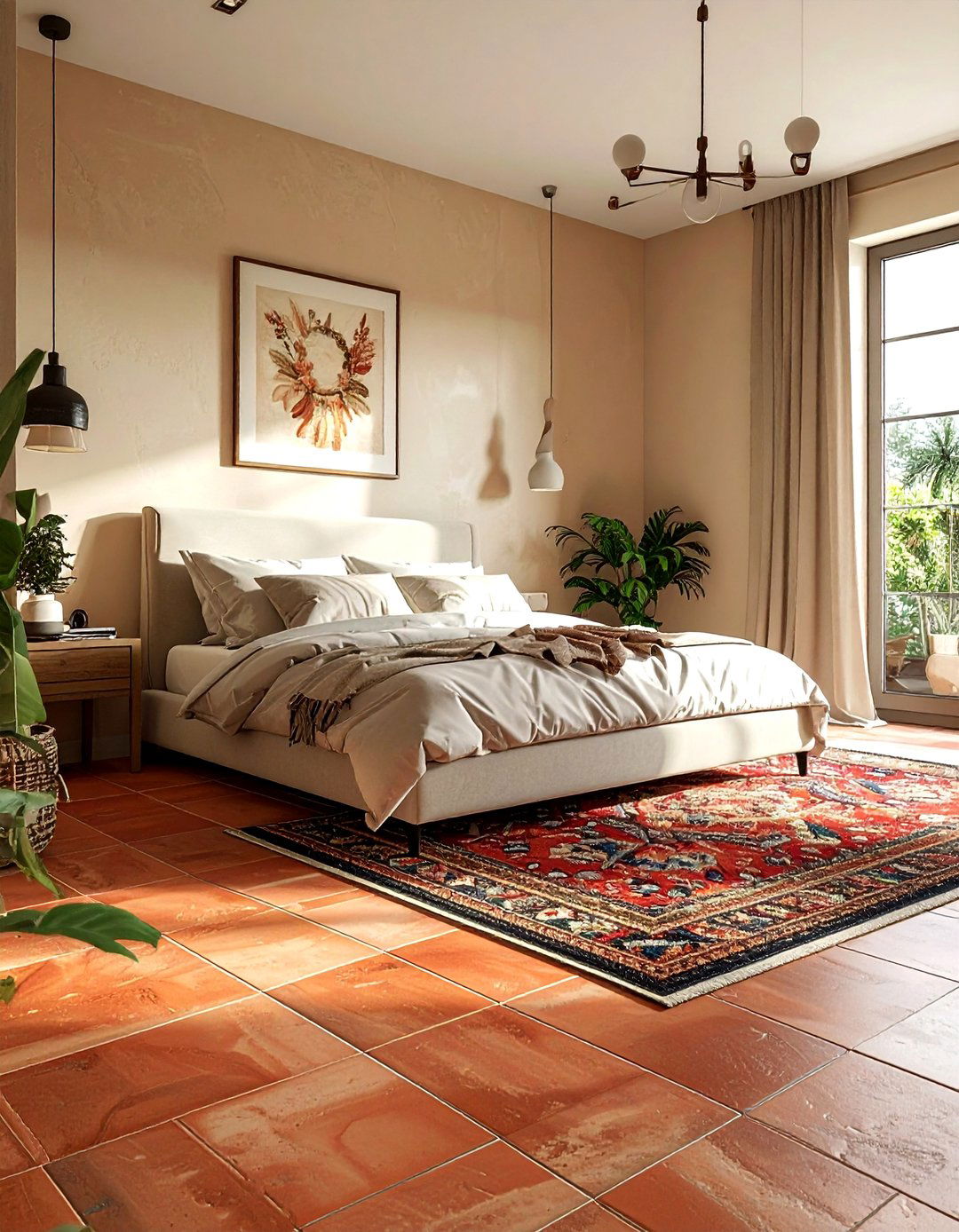 Terracotta Tile Flooring - 20 Tuscan Bedroom Ideas for a Warm and Inviting Space
