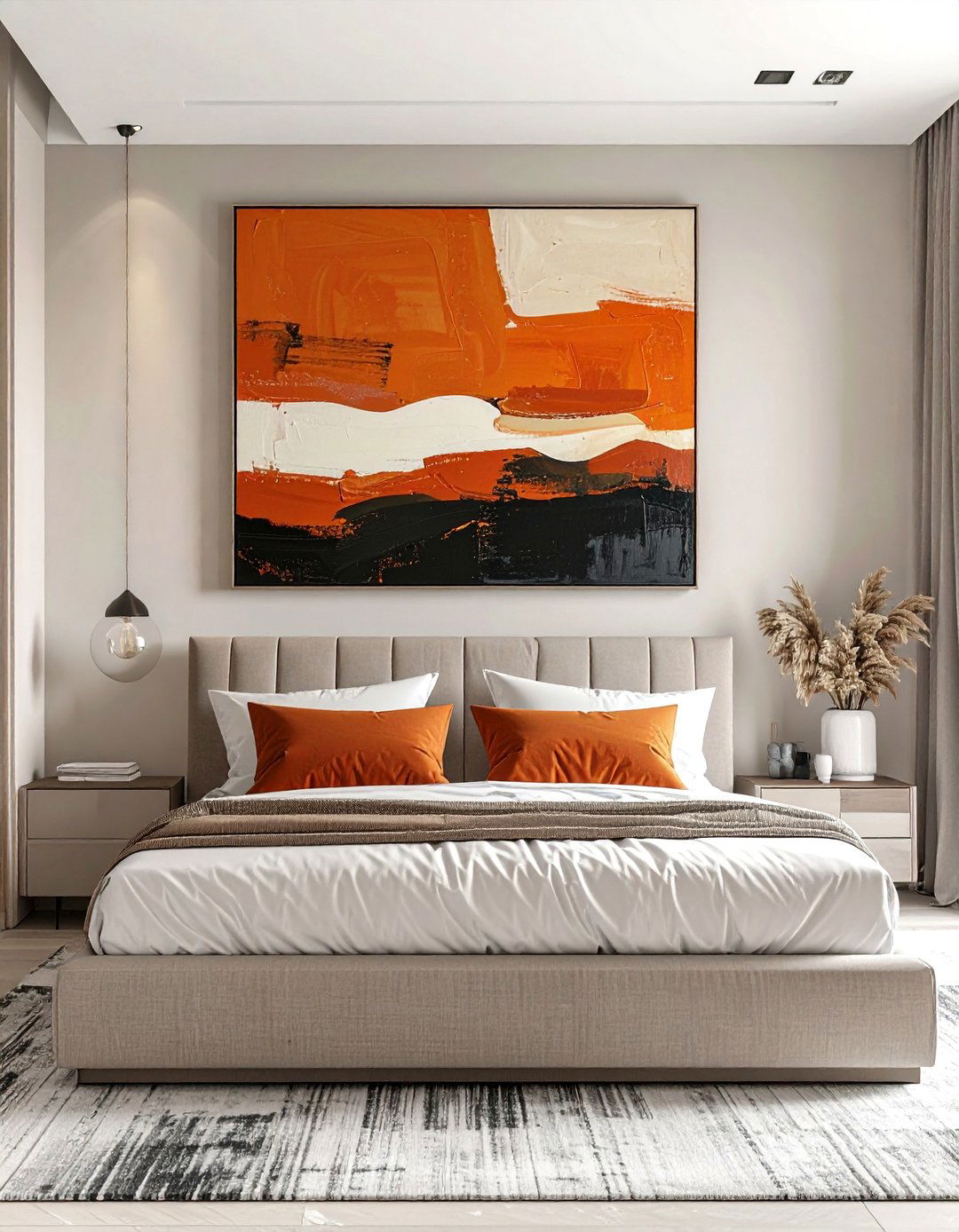 Terracotta Toned Wall Art - 20 Terracotta Bedroom Ideas for a Serene Retreat