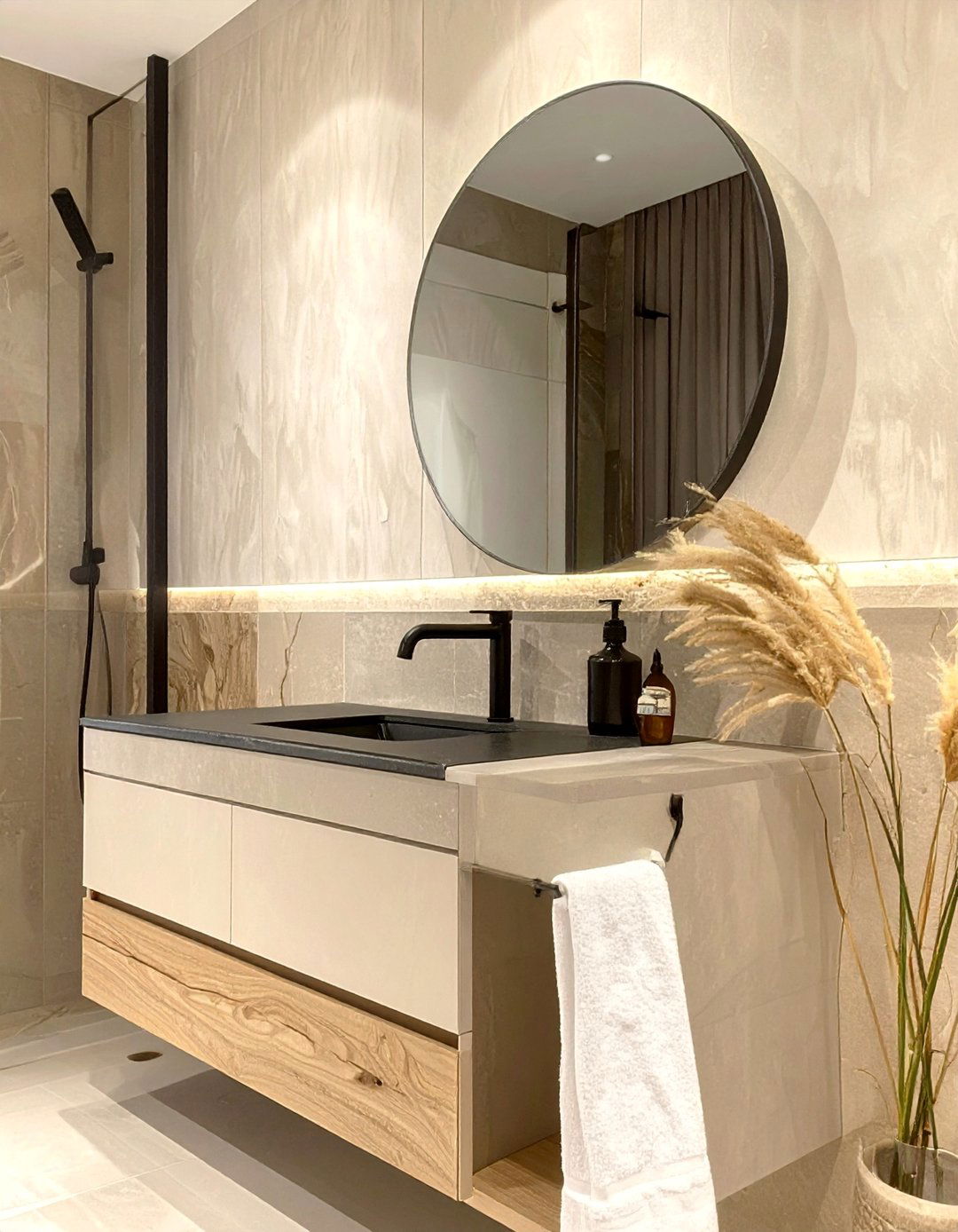 Textured Grasscloth Bathroom Wallpaper - 30 Bathroom Wallpaper Ideas for a Stylish Update