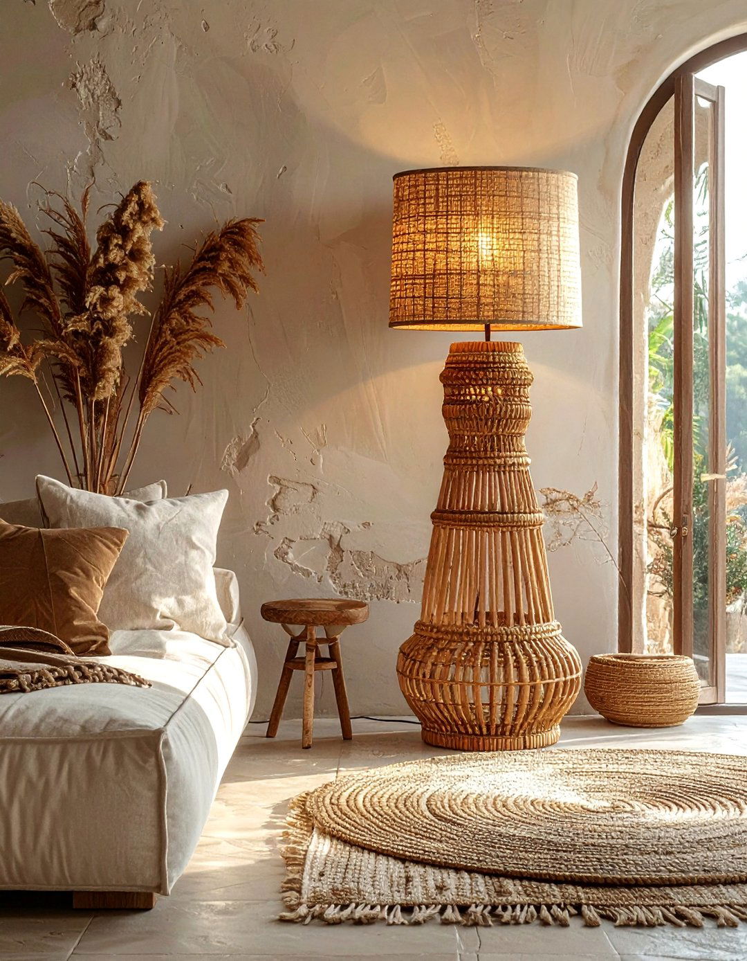 Textured Material Floor Lamps - 25 Living Room Floor Lamp Ideas for Stylish Spaces