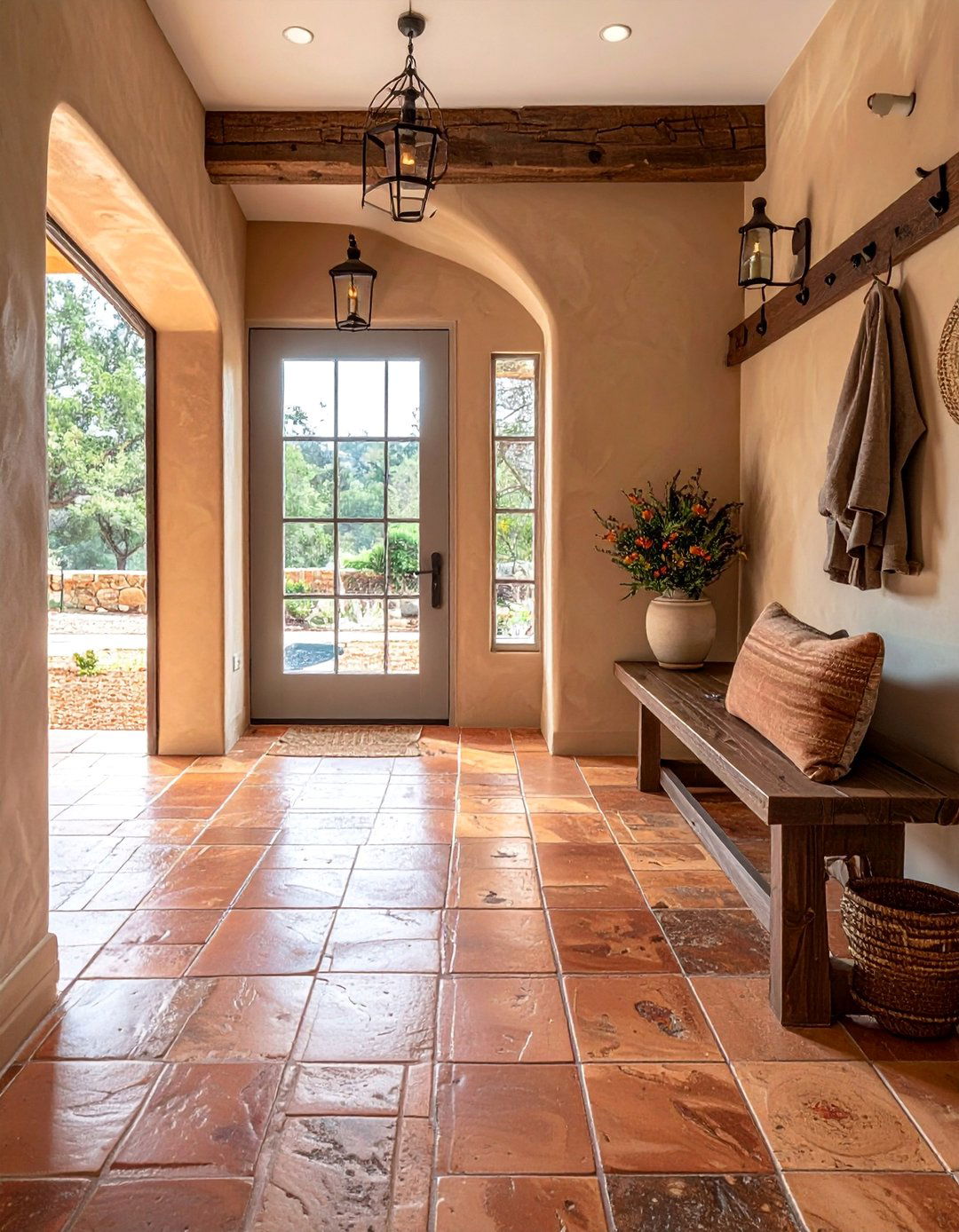 Textured Quarry Tile Tradition - 15 Mudroom Floor Ideas for a Functional Entryway