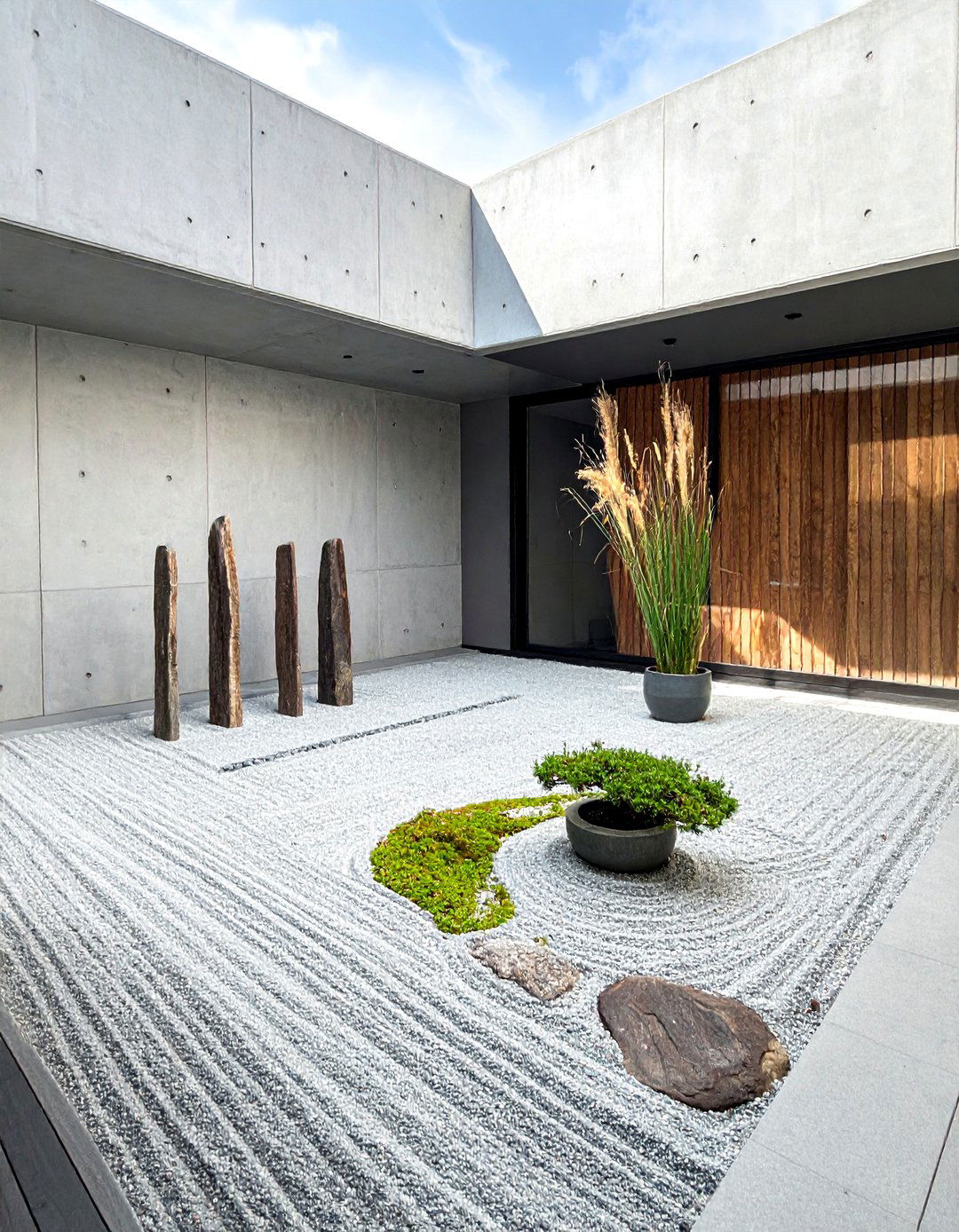 The Enclosed Courtyard Zen Garden - 20 Small Zen Garden Ideas for a Peaceful Outdoor Retreat