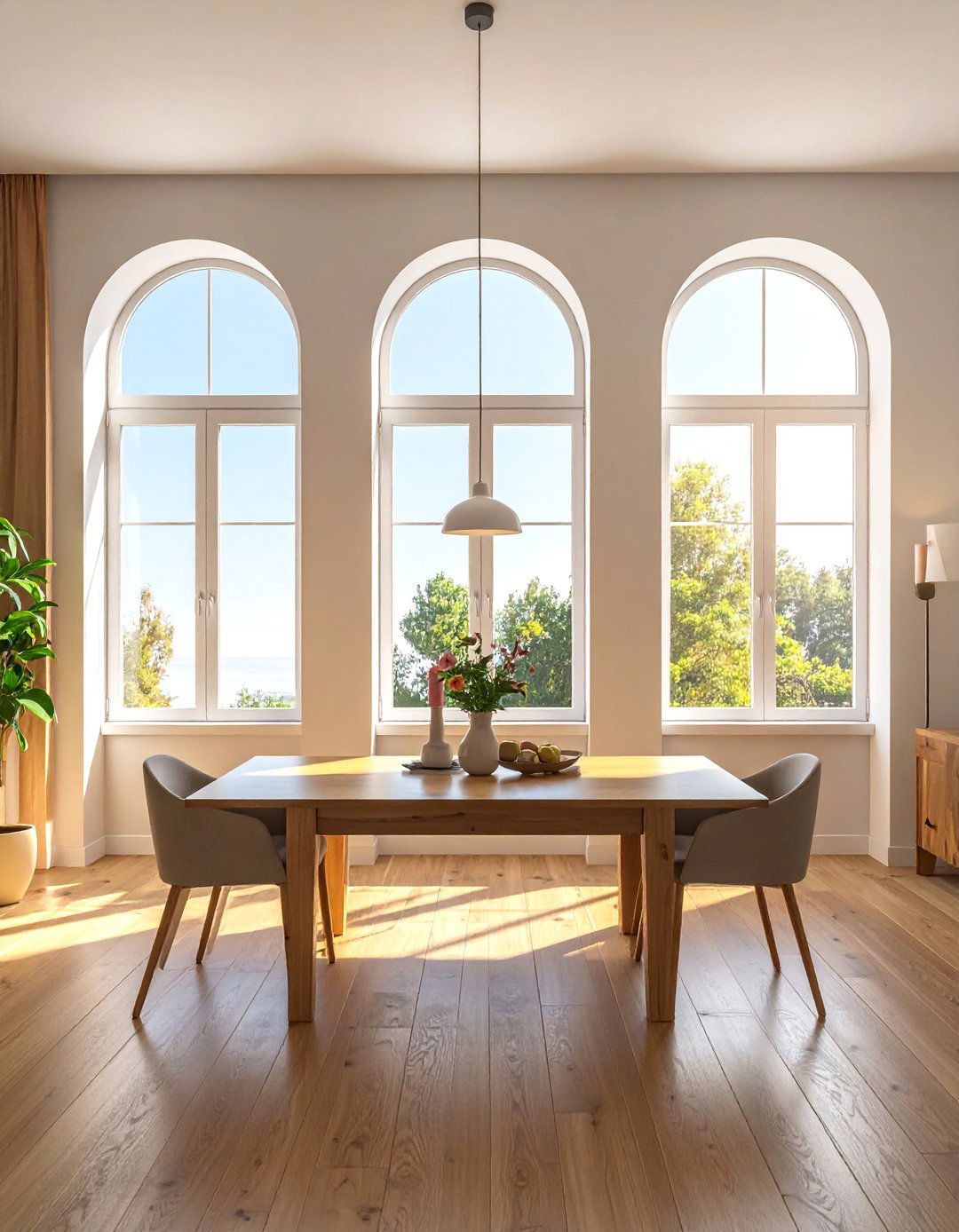 Three Centered Arch Windows for Family Dining Areas - 30 Arch Window Design Ideas for Elegant Home Interiors