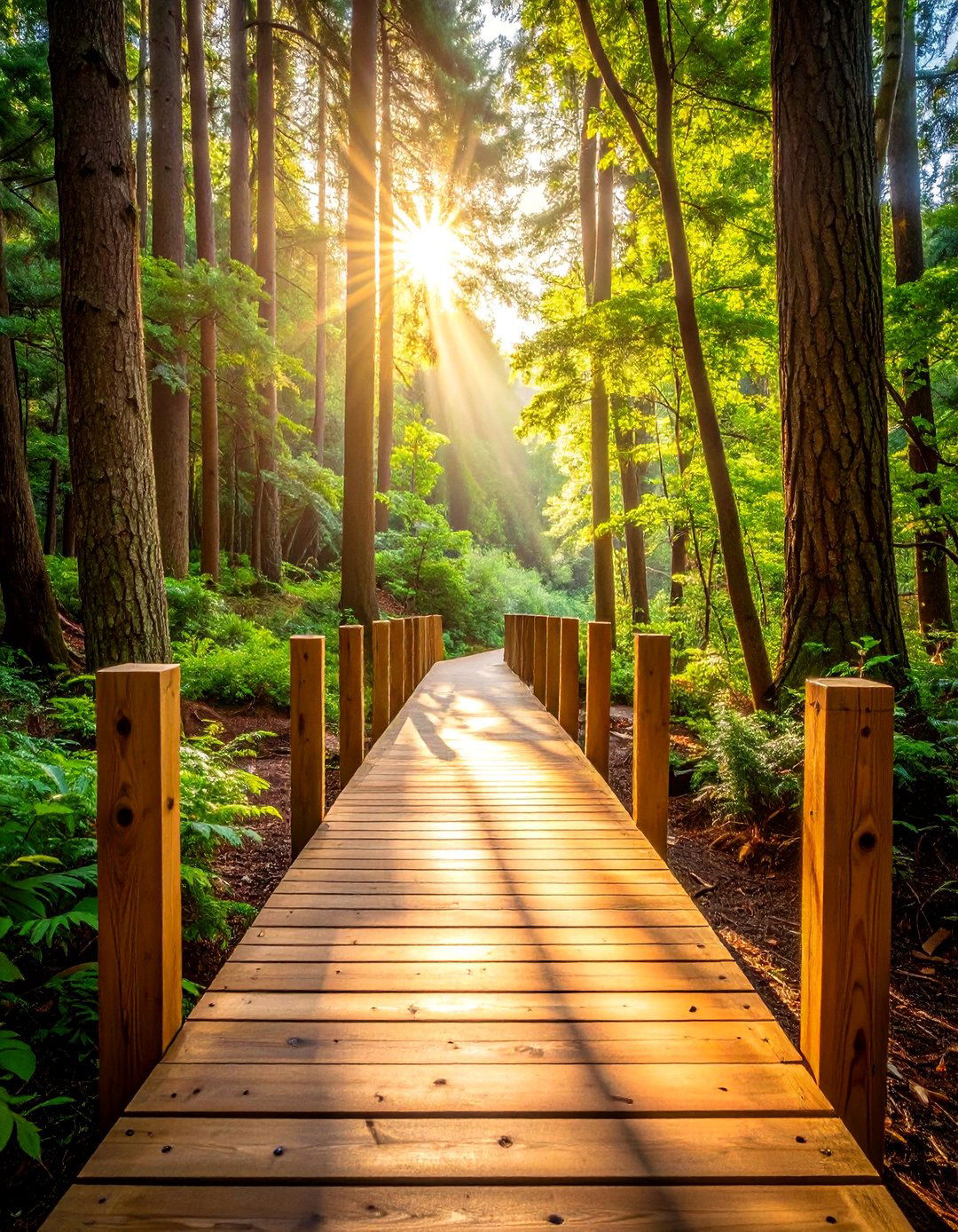 Timber Plank Boardwalk Style - 20 Woodland Garden Path Ideas for a Natural and Serene Look