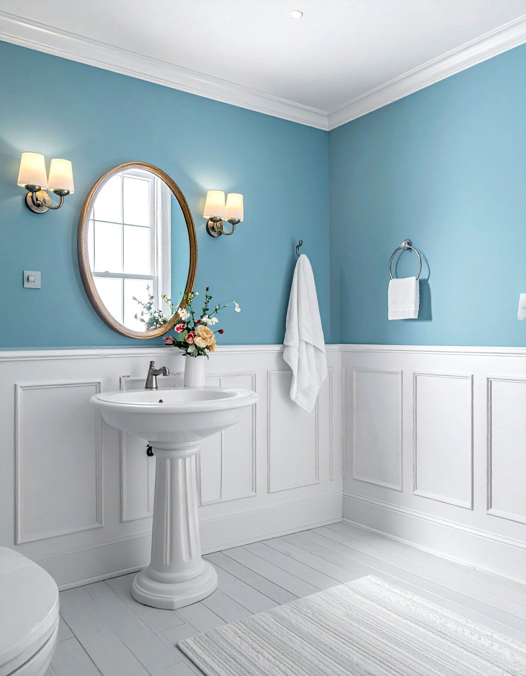 Traditional Bathroom with Wainscoting Wall Panels - 20 Traditional Bathroom Ideas for a Classic and Elegant Space
