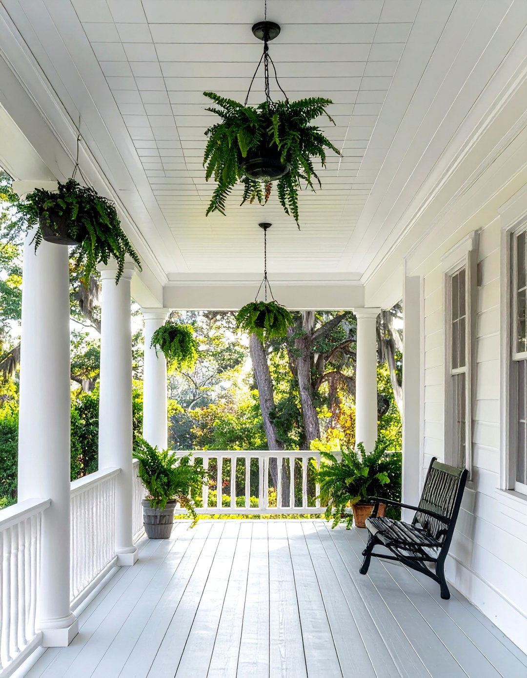 Traditional Haint Blue Vinyl Porch Ceiling - 20 Vinyl Porch Ceiling Ideas to Elevate Your Outdoor Space