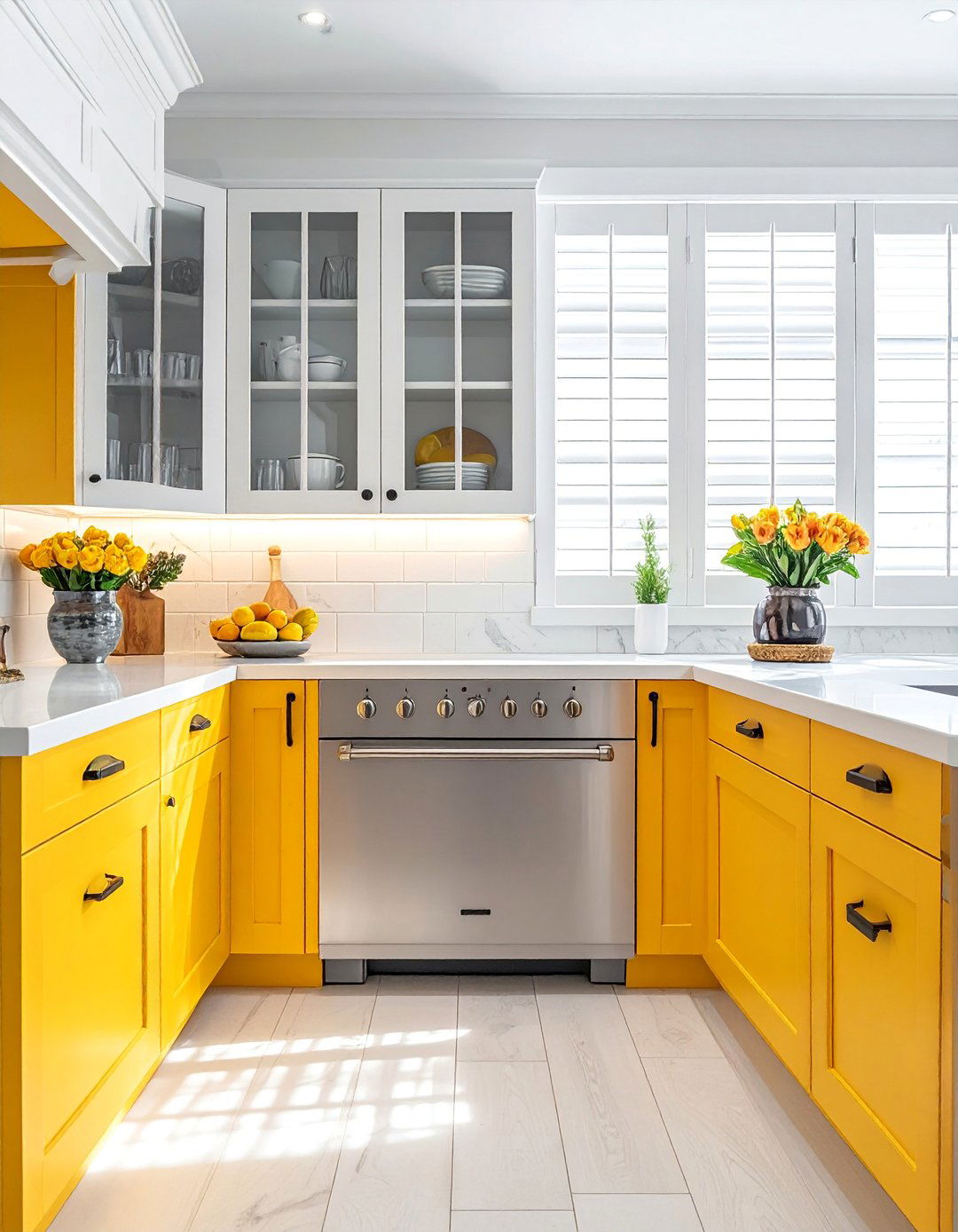 Traditional Kitchen Window Shutters - 15 Kitchen Blinds Ideas to Enhance Your Window Decor