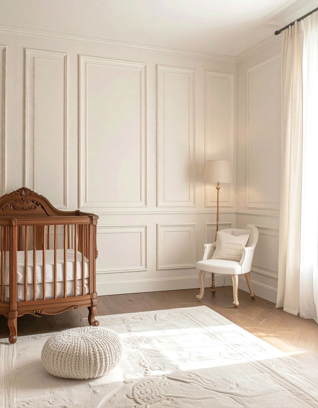 Traditional Raised Panel Wainscoting Nursery - 15 Wainscoting Nursery Ideas for a Classic Look