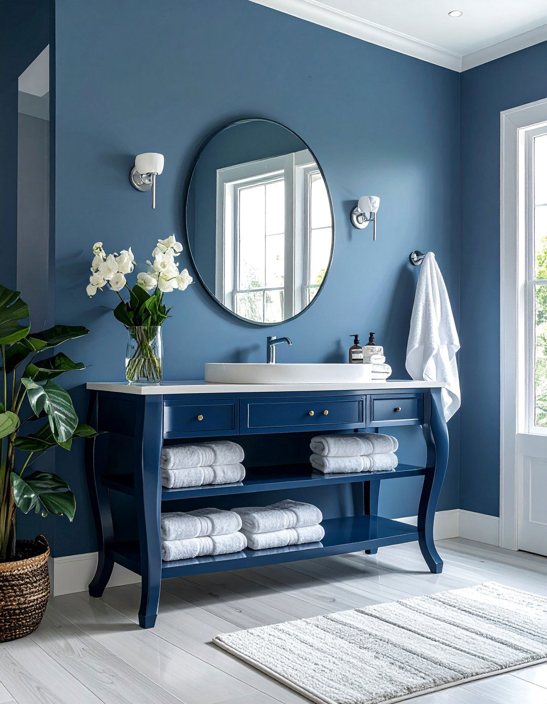 Transitional Bathroom with a Furniture Style Vanity - 30 Transitional Bathroom Ideas for a Modern Yet Classic Look