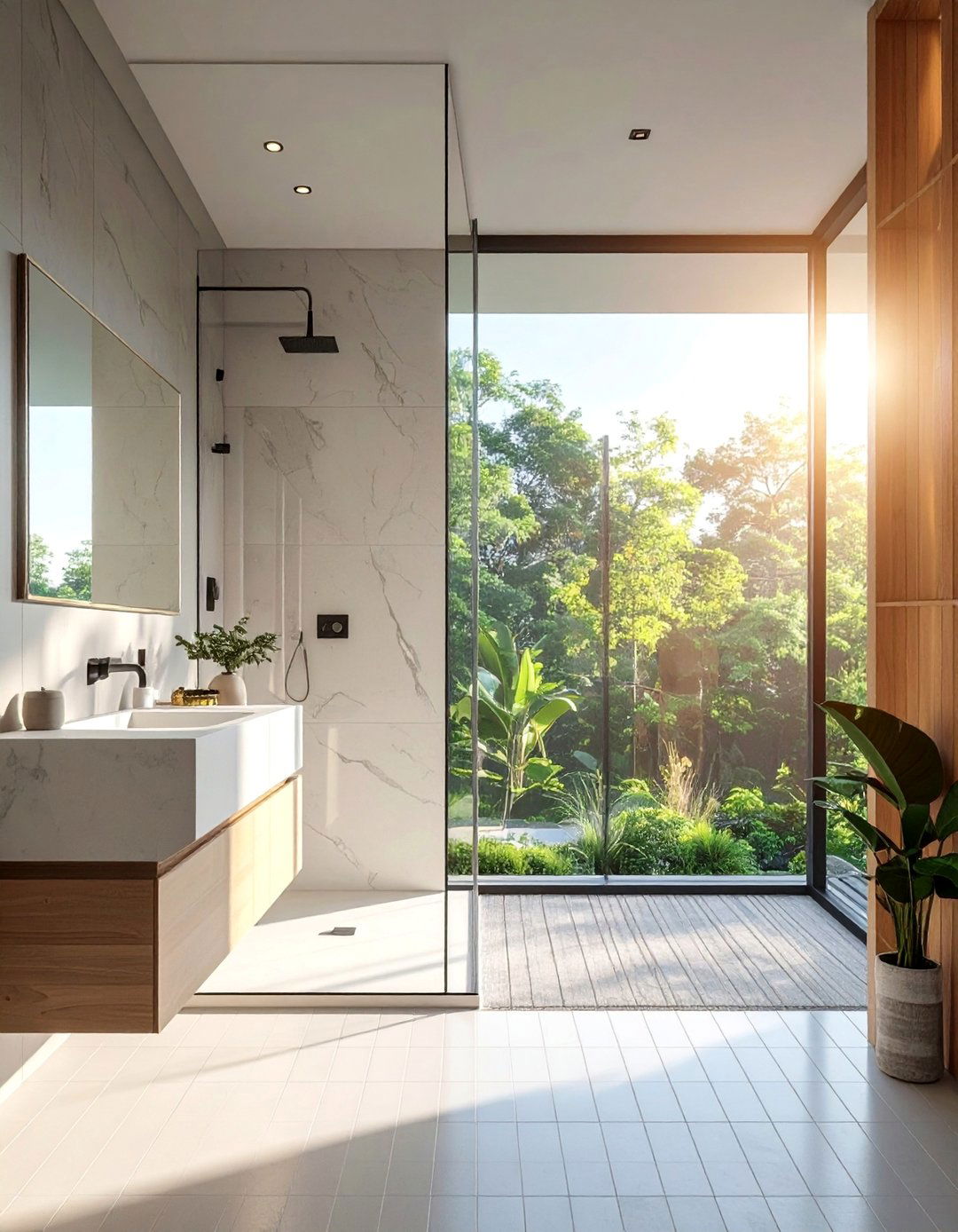 Transitional Bathroom with a Walk In Shower - 30 Transitional Bathroom Ideas for a Modern Yet Classic Look