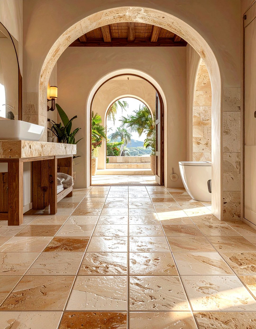 Travertine Mosaic Floor Tiles - 20 Bathroom Mosaic Floor Tile Ideas for a Stunning Look