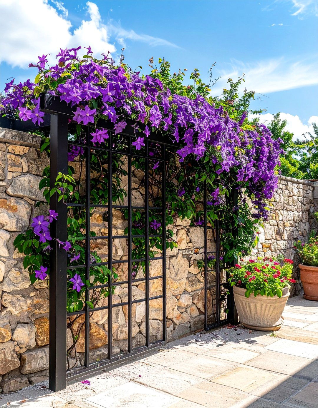 Trellis and Vine Vertical Garden - 40 Vertical Garden Ideas for Small Spaces
