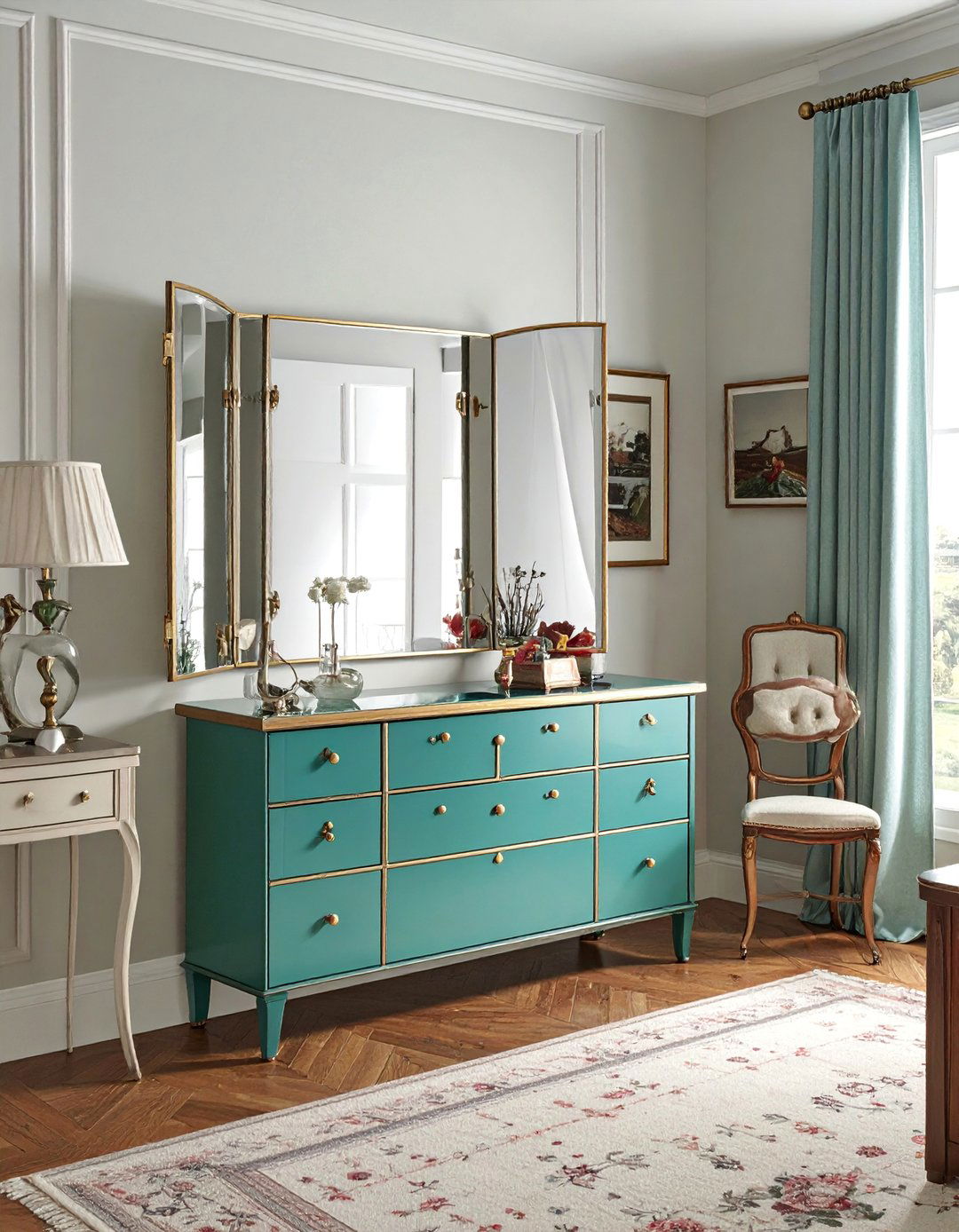 Tri Fold Vanity Mirror Classic - 20 Mirror Over Dresser Ideas to Elevate Your Bedroom