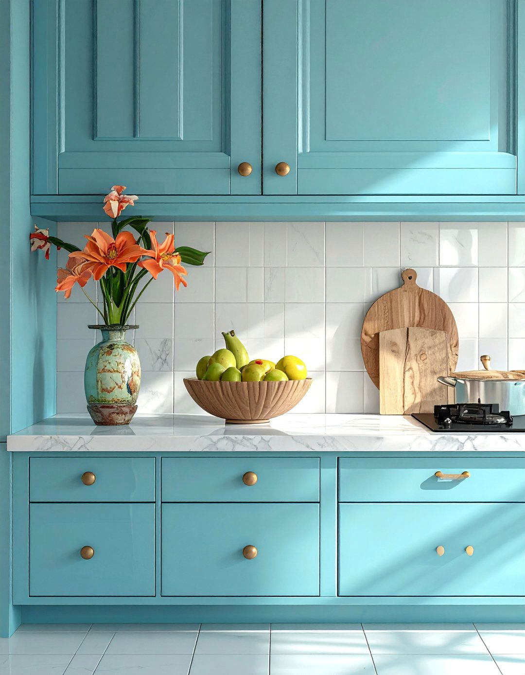Tropical Kitchen Decorated with Subtle Shell Accents - 20 Tropical Kitchen Ideas to Bring Paradise Indoors