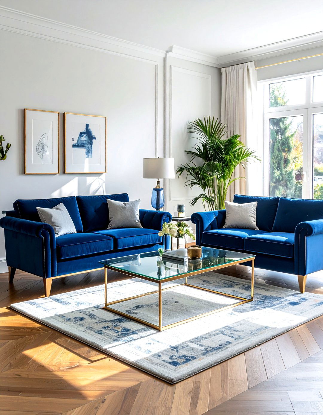 Twin Sofas Facing Each Other for Symmetrical Conversation - 15 Elegant Symmetrical Living Room Ideas for Balance