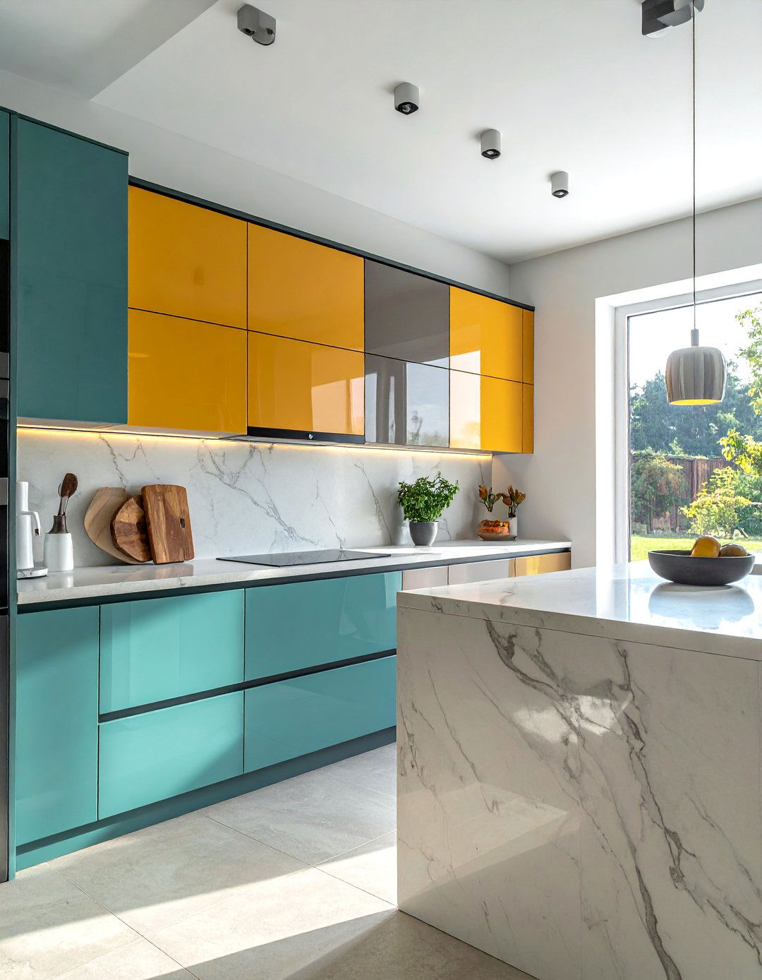 Two Tone Mixed Material Kitchen Cabinets - 15 Kitchen Cabinets With Glass Doors for a Modern Look