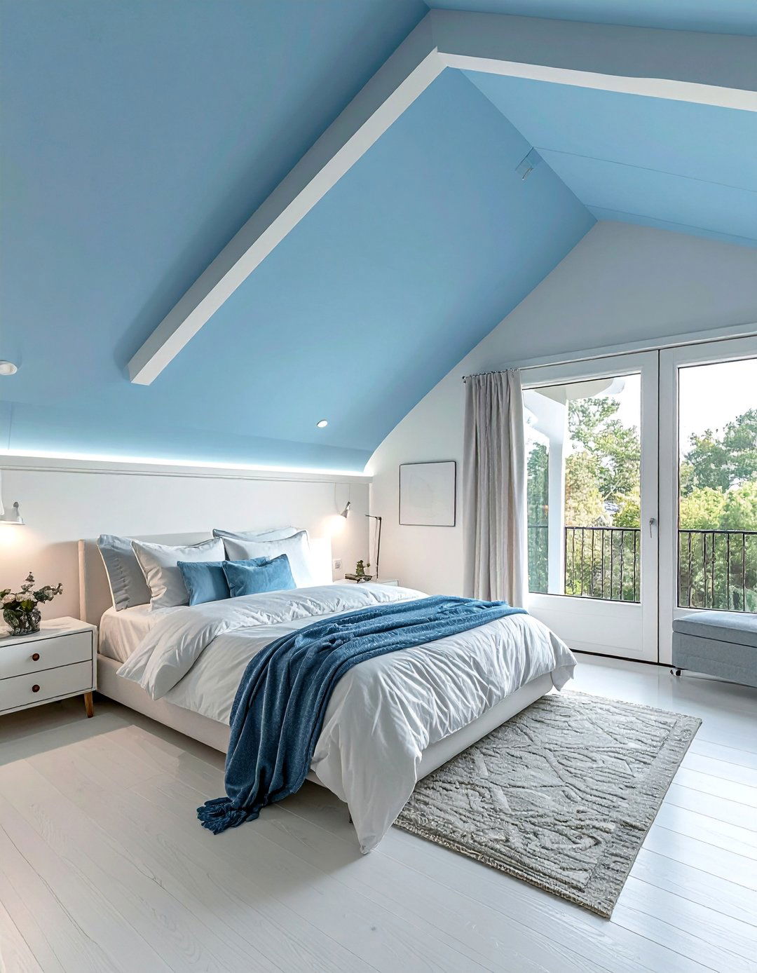 Two Tone Painted Vaulted Ceiling - 40 Vaulted Ceiling Ideas for a Spacious Look