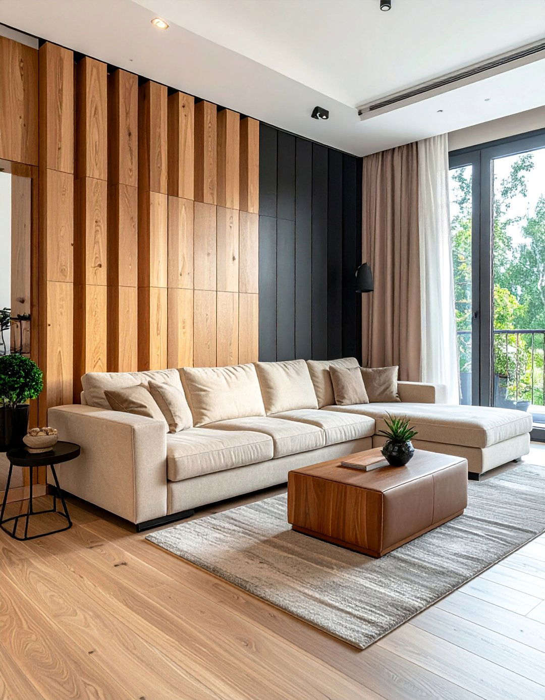 Two Tone Wood Slat Accent Wall - 40 Wood Slat Accent Wall Ideas for Your Home