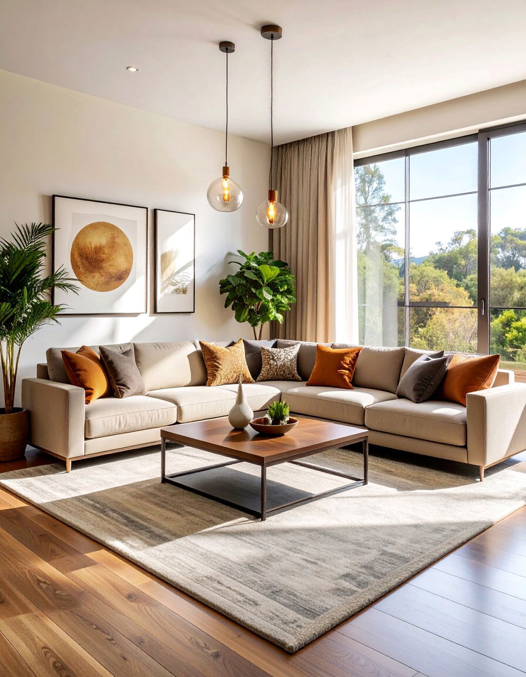 U Shaped Conversation Zone - 25 Functional Living Room Layout Ideas