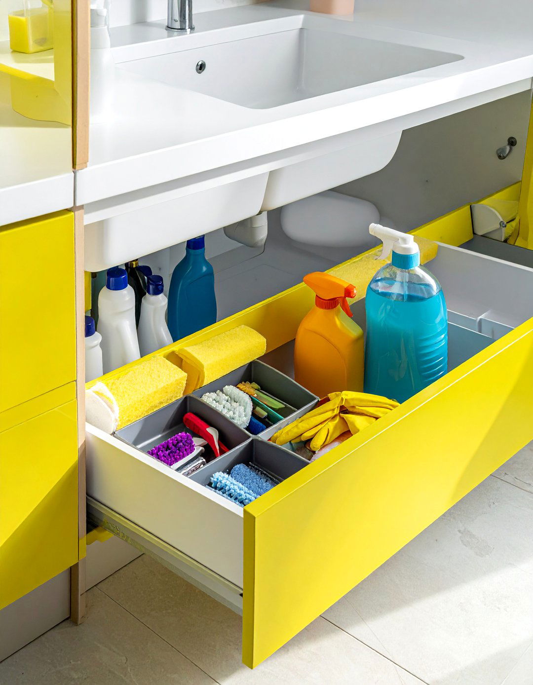 Under Sink Pull Out Drawers - 40 Small Kitchen Storage Ideas to Maximize Your Space
