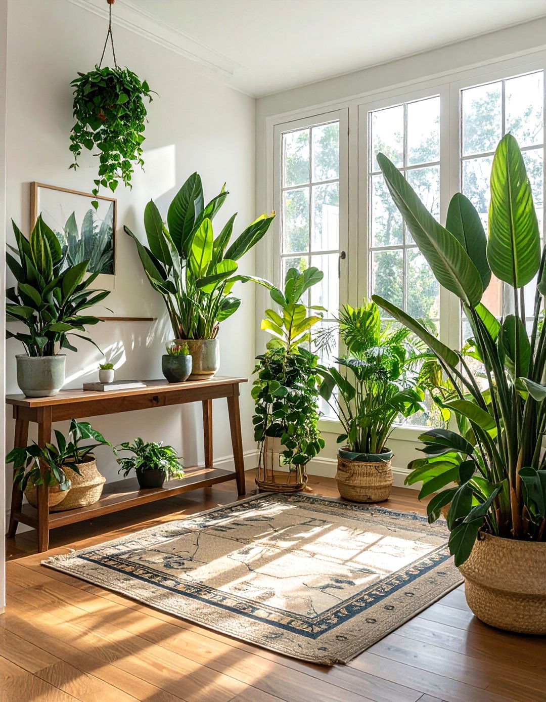 Using Greenery and Houseplants - 25 Joanna Gaines Living Room Ideas for Farmhouse Style